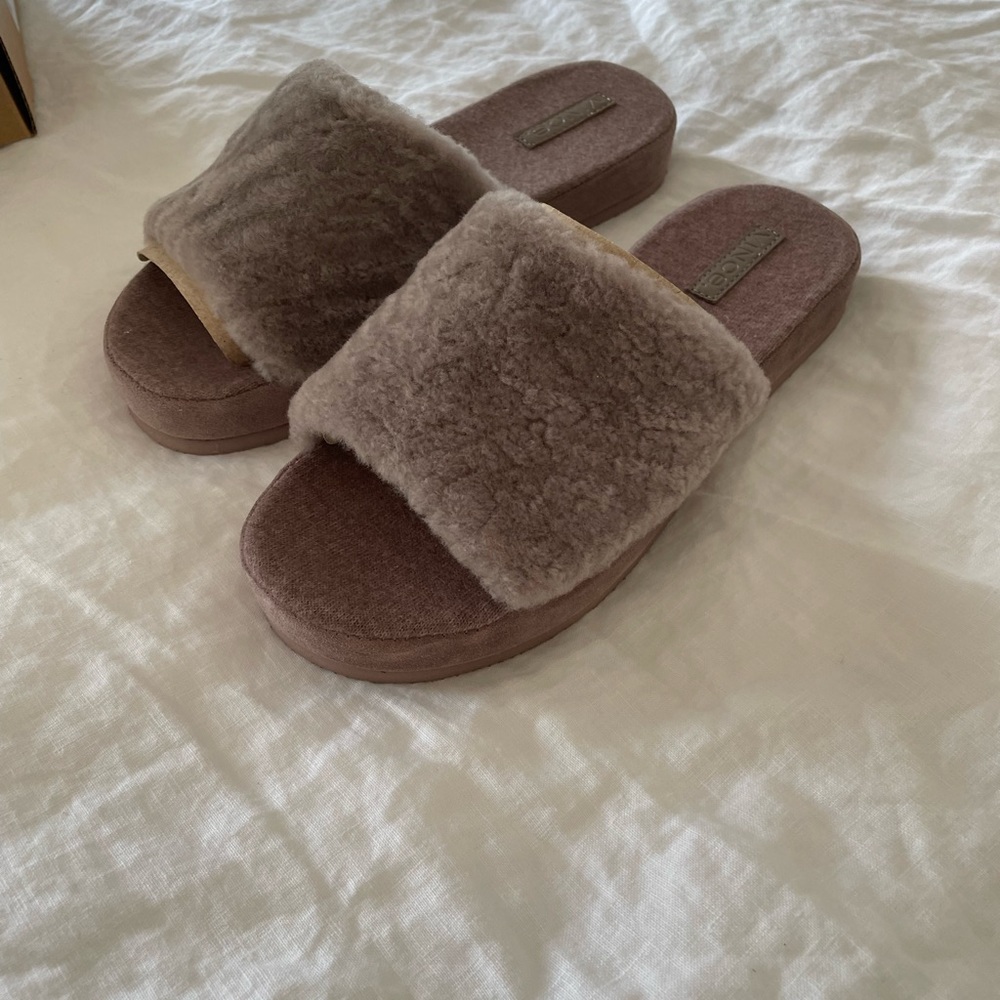 VINCE Kenia Shearling slide slippers - Picture 3 of 6